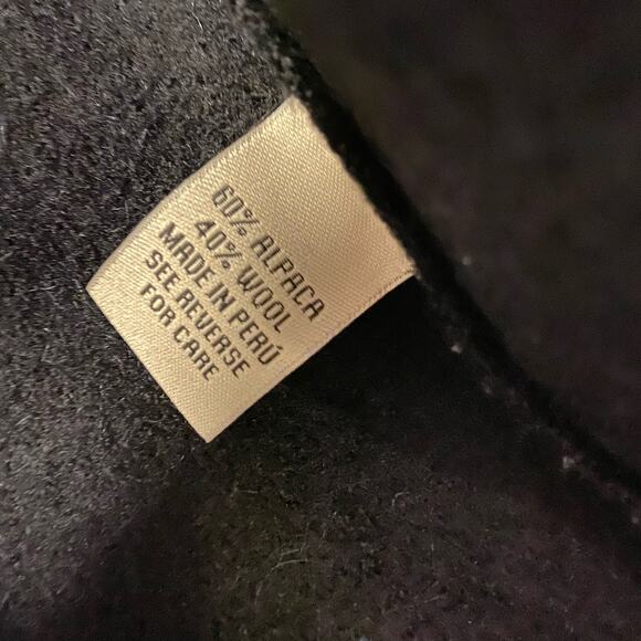 Beyond Threads Womens Alpaca Wool Black Full Zip Coat Size Small Great Condition - Picture 5 of 9